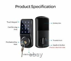 WiFi Keyless Keypad remote control Electronic Digital Smart Door lock TUYA APP