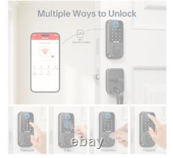 WiFi Smart Deadbolt Lock with Handle Hornbill Front Door Lock Set Keyless Entry