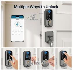 WiFi Smart Deadbolt Lock with Handle Hornbill Keyless Entry Front Door Lock Set