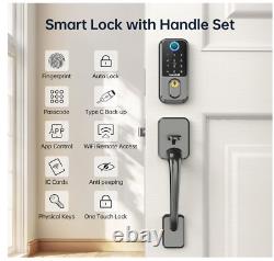 WiFi Smart Deadbolt Lock with Handle Hornbill Keyless Entry Front Door Lock Set