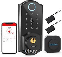 WiFi Smart Door Lock SMONET Fingerprint Keyless Entry Electronic Keypad Deadbolt