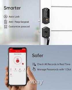 WiFi Smart Door Lock SMONET Fingerprint Keyless Entry Electronic Keypad Deadbolt