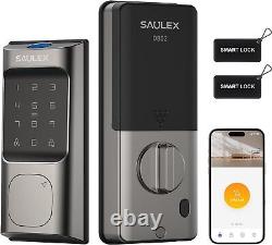 WiFi Smart Fingerprint Door Lock 5-in-1 Keyless Entry Deadbolt with Built-in