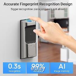 WiFi Smart Fingerprint Door Lock 5-in-1 Keyless Entry Deadbolt with Built-in