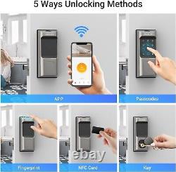 WiFi Smart Fingerprint Door Lock 5-in-1 Keyless Entry Deadbolt with Built-in