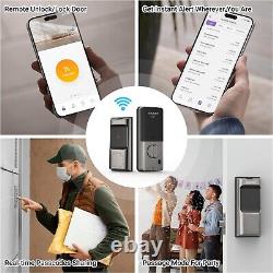 WiFi Smart Fingerprint Door Lock 5-in-1 Keyless Entry Deadbolt with Built-in