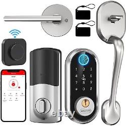 WiFi Smart Front Door Lock Set, SMONET Fingerprint Keyless Entry Keypad Deadbolt