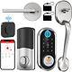 Wifi Smart Front Door Lock Set, Smonet Fingerprint Keyless Entry Keypad Deadbolt