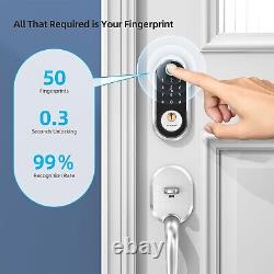 WiFi Smart Front Door Lock Set, SMONET Fingerprint Keyless Entry Keypad Deadbolt