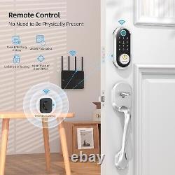 WiFi Smart Front Door Lock Set, SMONET Fingerprint Keyless Entry Keypad Deadbolt