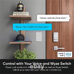 Wyze Lock Wifi & Bluetooth Enabled Smart Door Lock, Wireless & Keyless Door Entr