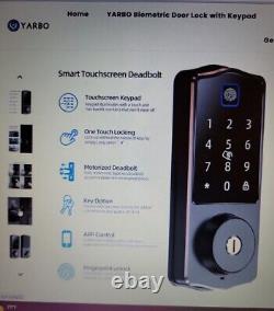 YARBO Smart Lock Intelligent Door Lock Keyless Fingerprint Electronic Secure New