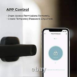 YEEUU Smart Door Lever, 2021 Keyless Entry Door Lock Live Fingerprint Scanner