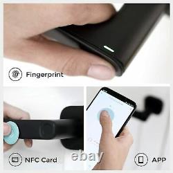 YEEUU Smart Door Lever, 2021 Keyless Entry Door Lock Live Fingerprint Scanner