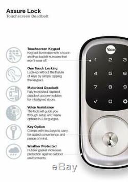 Yale Assure Smart Lock Touchscreen Keyless Entry Works with Alexa, Nickel YRD226AZ