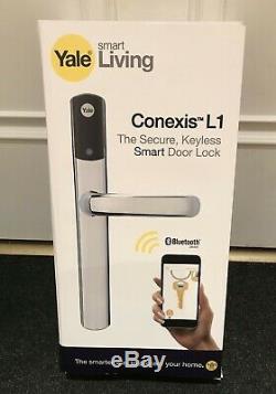 Yale Conexis L1 Chrome Handle Smart Door Lock Keyless Bluetooth BRAND NEW