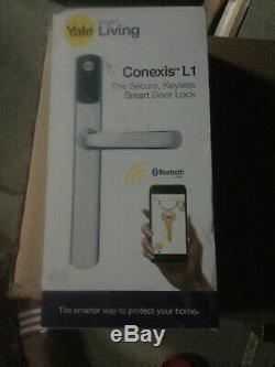 Yale Conexis L1 Smart Door Lock Chrome Security Handle Bluetooth Keyless Tag