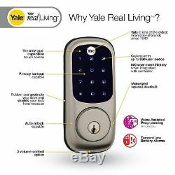 Yale Real Living Keyless Touchscreen Deadbolt with Z-Wave Smart Home Lit Door Lock