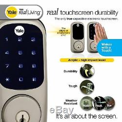 Yale Real Living Keyless Touchscreen Deadbolt with Z-Wave Smart Home Lit Door Lock