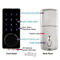 2pcs Panneau De Verrouillage Sans Clé Bluetooth De Serrure De Porte Intelligente Par Smartphone Home Entry Locks