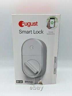 Août Smart Lock Keyless Home Entry Avec Votre Smartphone Argent