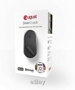 Août Smart Lock + Wifi Connect Sans Clé Homewith Votre Smartphone Gris Foncé
