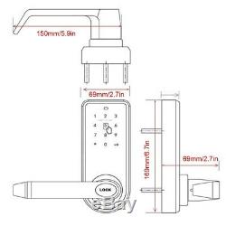 App Intelligent Bt Électronique De Verrouillage De Porte Sans Clé Mot De Passe Portable Étanche Verrouillage