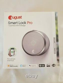 August Smart Lock Pro Avec Connexion Wi-fi Bridge Silver (augsl03c02s03) E10
