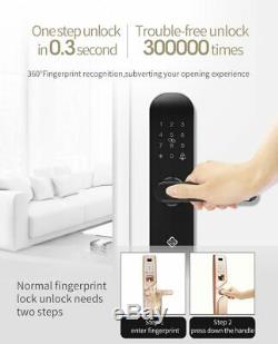Biométrique D'empreintes Digitales De Verrouillage De Porte Sans Clé Smart Entry Sécurité Wifi Rfid Unlock