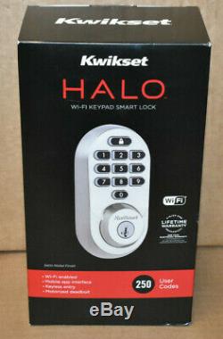 Brand New Kwikset 99380-001 Halo Wi-fi Smart Lock Entrée Sans Clé, Nickel Satiné