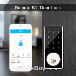 Bt-smart Door Lock À Pêne Dormant À Écran Tactile Clavier Numérique De Sécurité Sans Clé Sas D'entrée