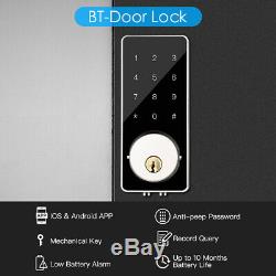 Bt-smart Door Lock À Pêne Dormant À Écran Tactile Clavier Numérique De Sécurité Sans Clé Sas D'entrée