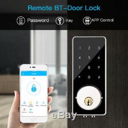 Bt-smart Door Lock Home Sécurité Sans Clé À Pêne Dormant Électronique Numérique Entrée Clé