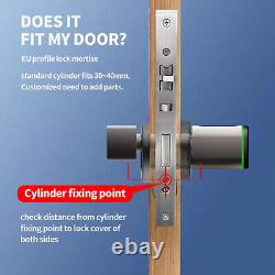 Cylindre européen sans clé Tuya/TT Lock Smart Door Lock avec contrôle à distance via l'application