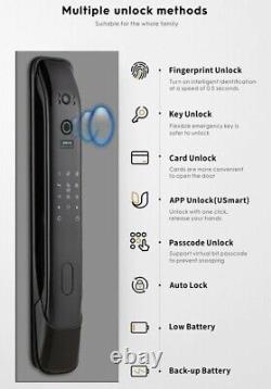 Empreintes Digitales Smart Door Lock Electric Digital Keypad Camera Automatic Home Entry