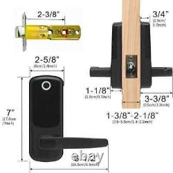 Ensemble de poignée de verrouillage de porte intelligente WiFi à domicile avec entrée sans clé par empreinte digitale et pavé numérique numérique