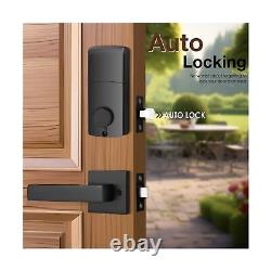 Ensemble de serrure de porte sans clé, poignée électronique à clavier avec pêne dormant, Smart Lock