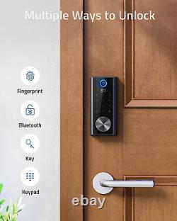 Eufy Security E130 Smart Lock Touch, Serrure de porte à entrée sans clé par empreinte digitale, IP65
