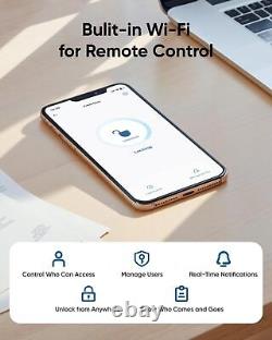 Eufy Smart Lock C33 Serrure de porte sans clé Wi-Fi avec empreinte digitale et poignée, contrôle par APP