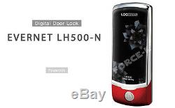 Evernet Lh500-n Sans Clé Smart Lock Numérique De Sécurité Serrure D'entrée Passcode Rouge
