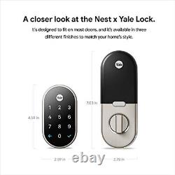 Google Nest X Yale Lock Tamper-proof Smart Lock Pour Clavier D'entrée Sans Clé
