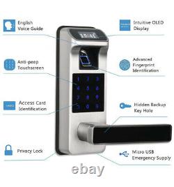Harfo F01 Empreinte Digitale Et Écran Tactile Keyless Smart Lever Door Lock