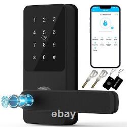 Hotata Smart Lock, Serrures De Porte D'entrée Sans Clé Pour Porte Avant, Clavier Électronique