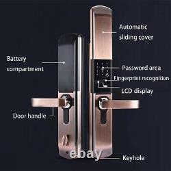 Imperméable Black Electric Biometrics Indoor/outdoor Fingerprint Smart Lock