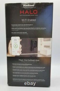 Kwikset Halo Wi-fi Écran Tactile Smart Lock 99390-004 Wifi Keyless Iron Black