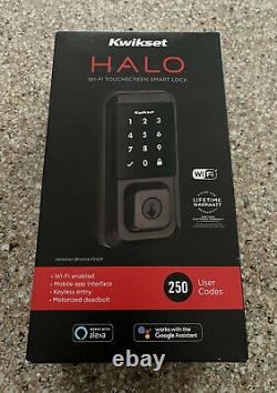 Kwikset Halo Wi-fi Smart Lock Entrée Sans Clé Ecran Tactile Électronique Brand Nouveau