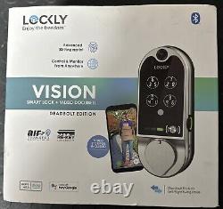 LOCKLY PGD798SN VISION Édition Serrure Intelligente avec Verrou à Pêne Dormant + Sonnette Vidéo NOUVEAU ! HVD