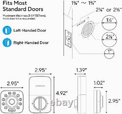 La serrure intelligente U-Bolt Pro, serrure de porte à entrée sans clé 7-en-1 avec empreinte digitale, application