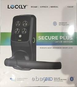 Lockly Pgd628fmb Secure Plus Latch Smart Door Lock Avec Bluetooth Brand New