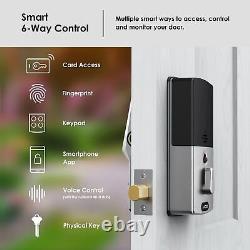 Lockly Secure Plus, Serrure Intelligente RFID Carte, Serrure sans clé, Entrée de Porte en Nickel Satiné